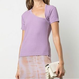 John Elliott Supima Asymmetrical Cutout Tee